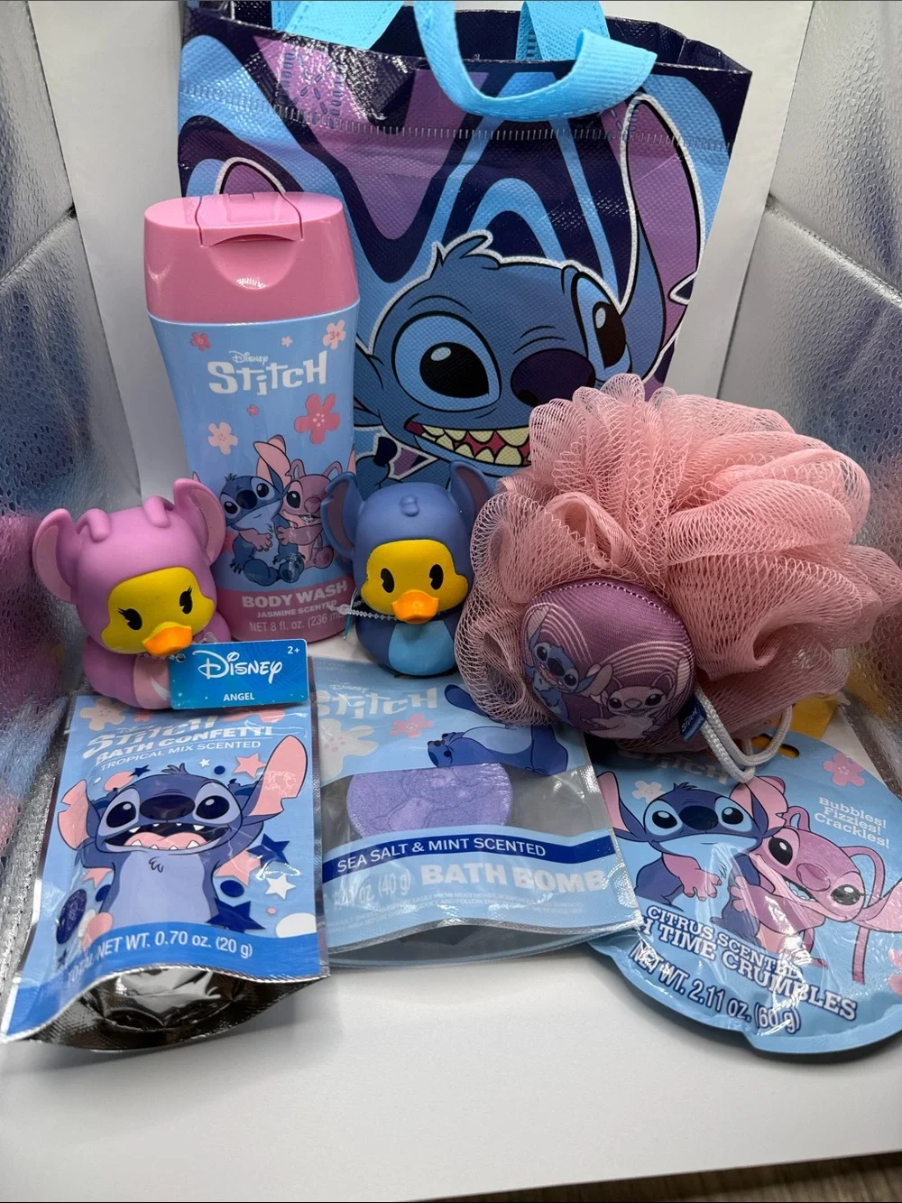 Disney Stitch Bath Gift Set – Pink & Blue Spa Kit